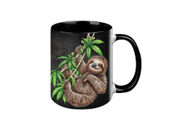 Tasse Black Edition - Faultier, 330ml