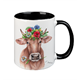 Tasse Blumenkuh, schwarz innen, 330ml