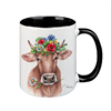 Tasse Blumenkuh, schwarz innen, 330ml
