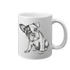 Tasse Bulldogge, weiss, 330ml