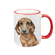 Tasse Dackel, rot, 330ml