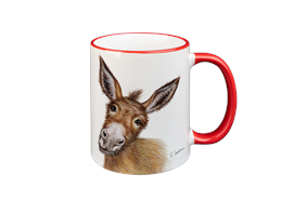 Tasse Esel, rot, 330ml