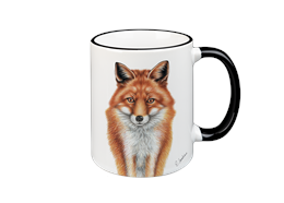 Tasse Fuchs, schwarz, 330ml