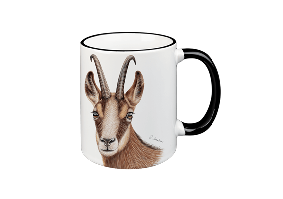 Tasse Gams, schwarz, 330ml