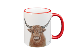 Tasse Hochlandrind, rot, 330ml