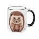 Tasse Igel, schwarz, 330ml