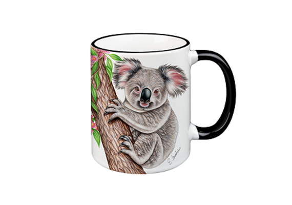 Tasse Koala, schwarz, 330ml