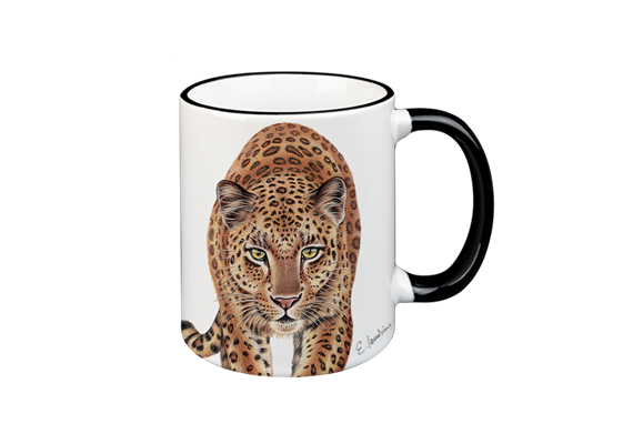 Tasse Leopard, schwarz, 330ml