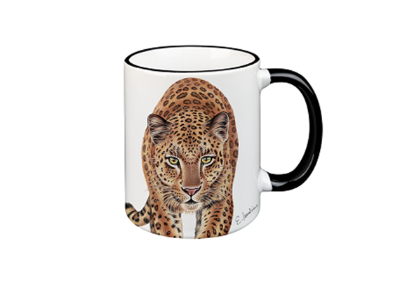 Tasse Leopard, schwarz, 330ml