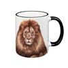 Tasse Löwe, schwarz, 330ml