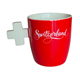 Tasse mit Schweizerkreuz Henkel, Keramik