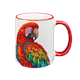 Tasse Papagei, rot, 330ml