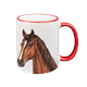 Tasse Pferd, rot, 330ml