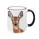 Tasse Reh, schwarz, 330ml