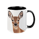 Tasse Reh, schwarz innen, 330ml
