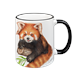 Tasse Roter Panda, schwarz, 330ml