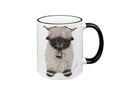 Tasse Schwarznasenschaf, schwarz, 330ml