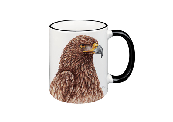 Tasse Steinadler, schwarz, 330ml