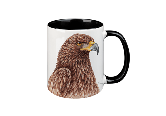 Tasse Steinadler, schwarz innen, 330ml