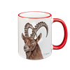 Tasse Steinbock, rot, 330ml