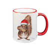 Tasse Weihnachtseichhörnchen, rot, 330ml