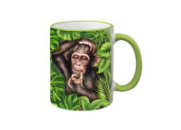 Tasse Wild Affe, hellgrün, 330ml