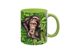Tasse Wild Affe, hellgrün innen, 330ml