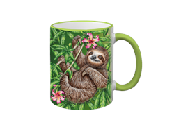 Tasse Wild Faultier, hellgrün, 330ml