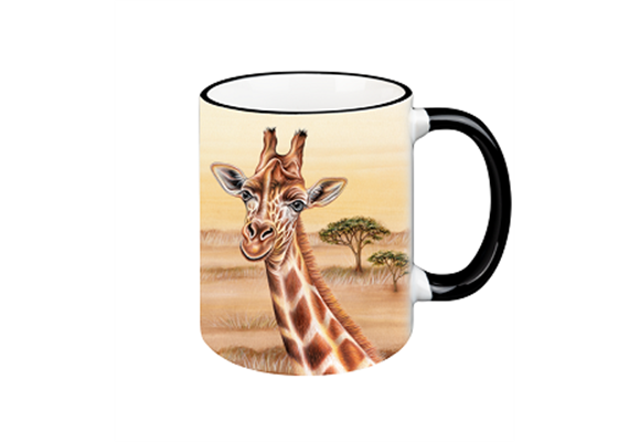 Tasse Wild Giraffe, schwarz, 330ml