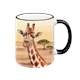 Tasse Wild Giraffe, schwarz, 330ml