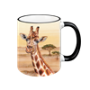 Tasse Wild Giraffe, schwarz, 330ml