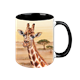 Tasse Wild Giraffe, schwarz innen, 330ml