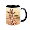Tasse Wild Giraffe, schwarz innen, 330ml