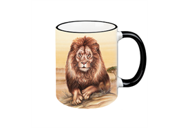 Tasse Wild Löwe, schwarz, 330ml