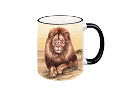 Tasse Wild Löwe, schwarz, 330ml