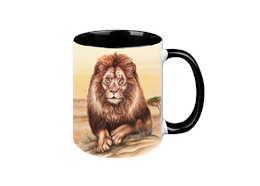 Tasse Wild Löwe, schwarz innen, 330ml