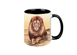 Tasse Wild Löwe, schwarz innen, 330ml