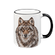 Tasse Wolf, schwarz, 330ml