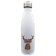 Thermoflasche Edelstahl Blumenhirsch, weiss 500ml