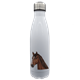 Thermoflasche Edelstahl Pferd, weiss 500ml