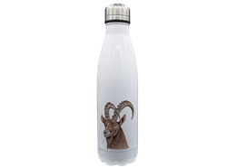 Thermoflasche Edelstahl Steinbock, weiss 500ml