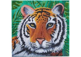 Tiger, Bild 30x30cm Crystal Art