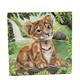 Tiger Cub, 18x18cm Crystal Art Card