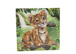 Tiger Cub, 18x18cm Crystal Art Card