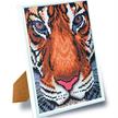 Tiger Gesicht, 21x25cm Bild mit Rahmen Crystal Art | Bild 2