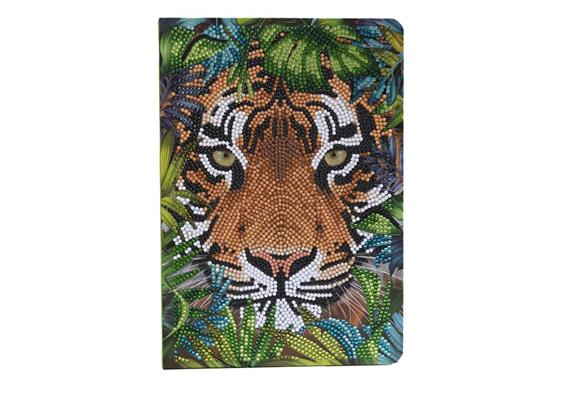 Tiger im Wald, Crystal Art Notizbuch