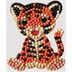 Tiger, Sticker 9x9cm Crystal Art Motiv