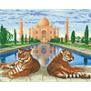 Tiger vor Taj Mahal, 40x50cm Crystal Art Kit
