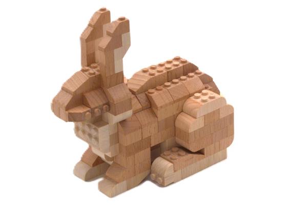Timblo Holz Klemmbausteine - Hase