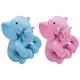 Ultrasoft Luxus Plüsch Elefant, pink, blau, 2er Set, assortiert